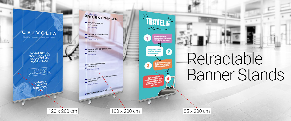 Retractable banner stands are one of the fastest and most convenient ways to promote your business.