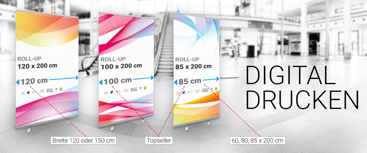 Digitaldruck Werbetechnik Roll-Up Displays [Express und SameDay]