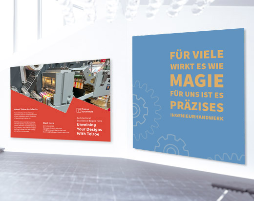 Poster drucken für Messe und Kongress auch am Wochennende