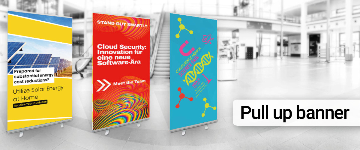 Pull-Up Banner - URGENT - UPS Express Shipping in Germany, EU and worldwide